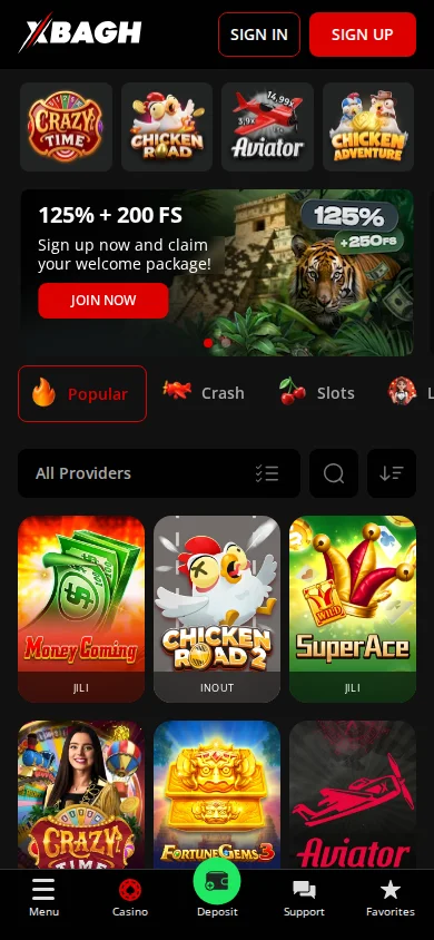 Casino xBagh Mobile and App Options